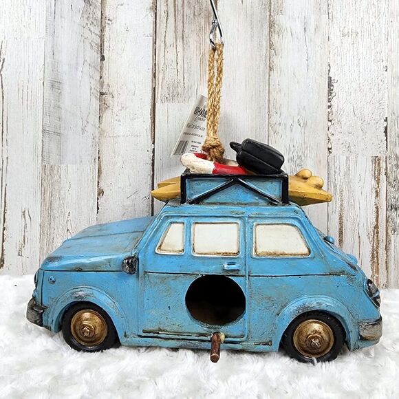 Surfer Car Blue Birdhouse - Picture 1 of 7